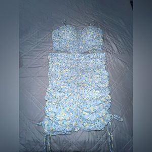Light Blue Flower Two Piece